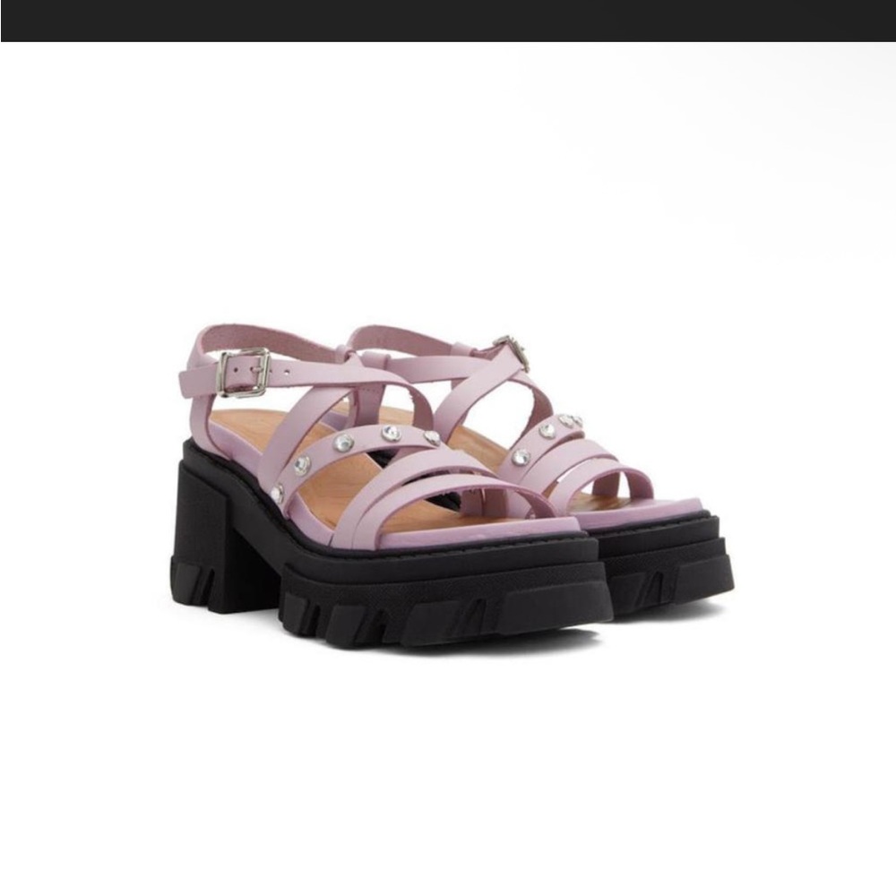 New Ganni Pink Platform Sandals